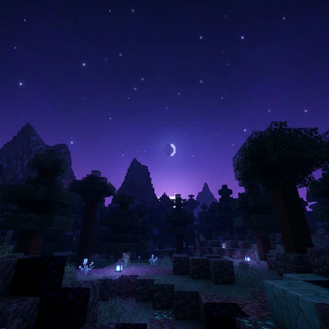 Minecraft Night Background